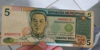 5 piso bill
