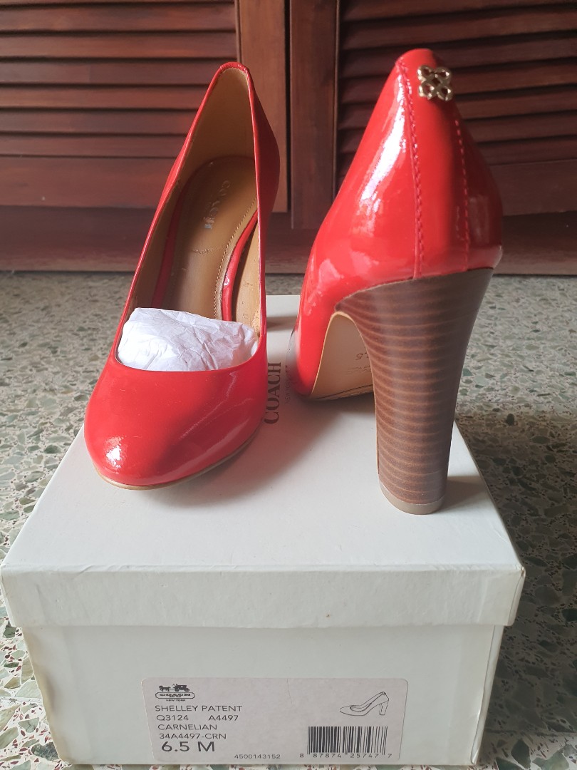 Unworn COACH Leather Patent Shoes 