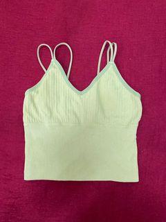 [ Available Item ] Soft Green Crop Top Size S Tube Top