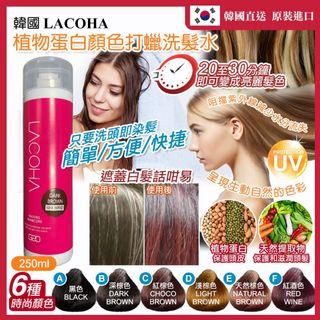 韓國 LACHOA 植物蛋白顏色洗髮水