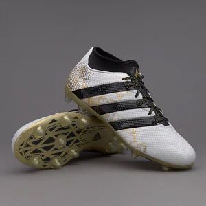 adidas ACE 16.1 Primeknit FG/AG - White/Core Black/Gold Metallic UK8.5, Fashion, Footwear, Boots on Carousell
