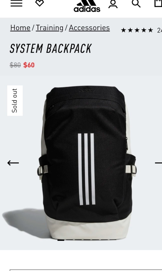 Adidas system backpack, Men's Fashion, Bags, Backpacks on Carousell