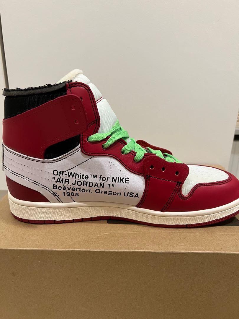 Air Jordan 1 Off White Chicago, Men's Fashion, Footwear, Sneakers on  Carousell