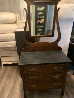 Antique tiger oak dresser