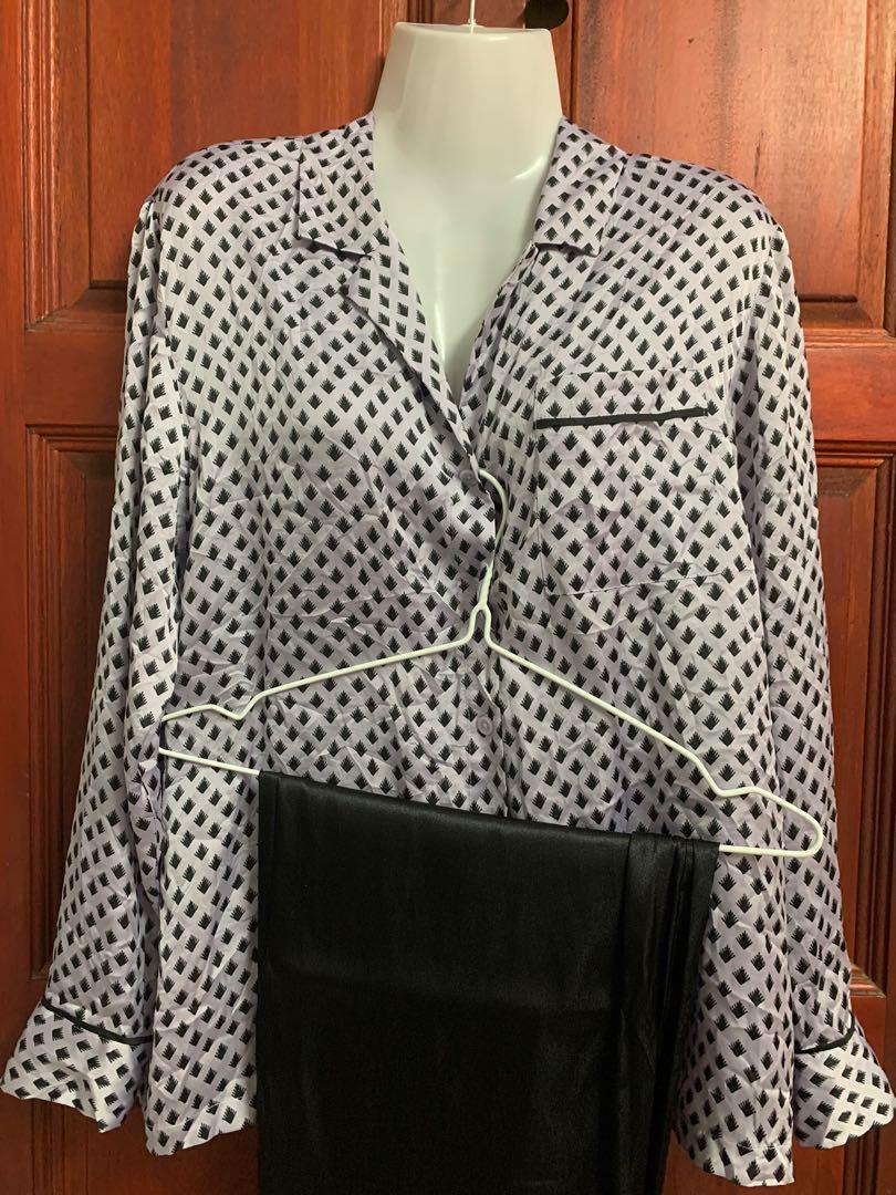 APT. 9 Satin premium pajamas purple black set Women s Fashion