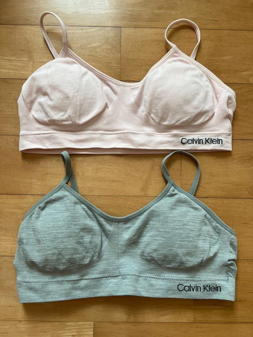 Authentic Calvin Klein Youth Teen 14/16 Bras (one pink, one gray), Women's  Fashion, New Undergarments & Loungewear on Carousell