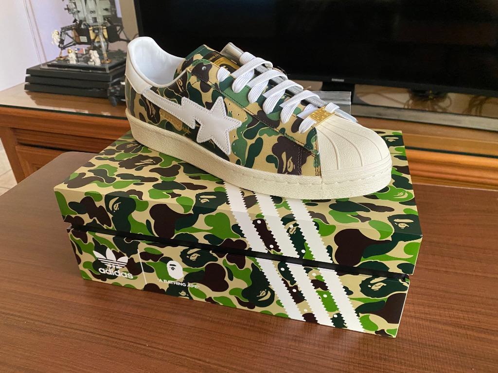 Adidas superstar camo green online