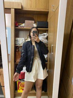 Bomber jacket parasut black