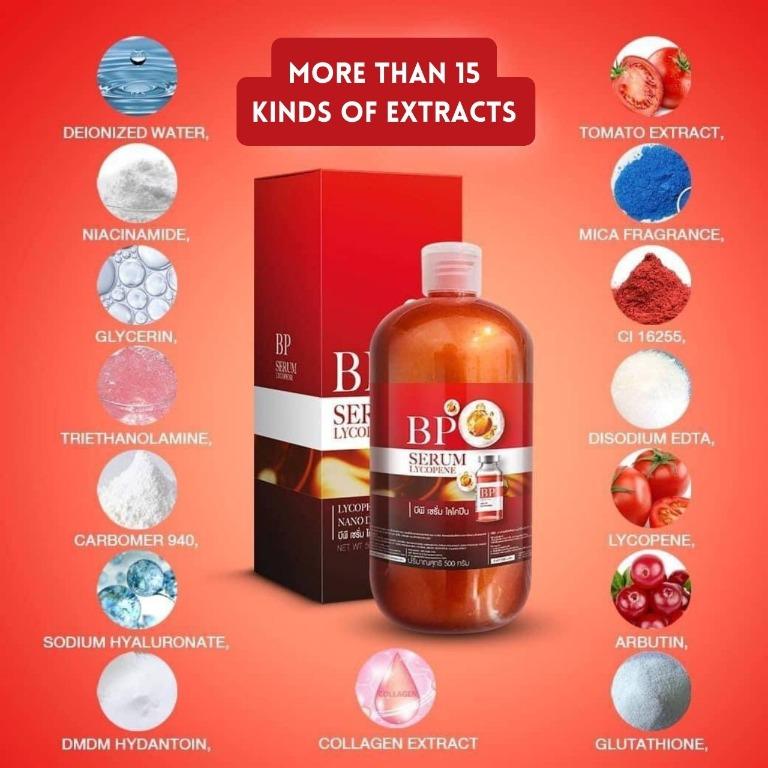 BP Serum Lycopene Deep Nourishing Face & Body Whitening Serum 500ml