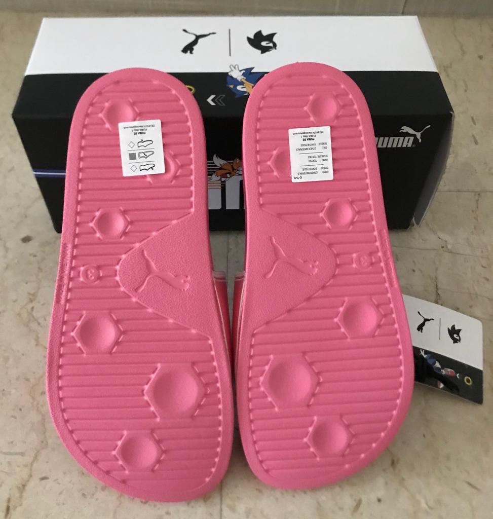 Brand new PUMA SEGA LEADCAT SONIC kids young adults slippers flip