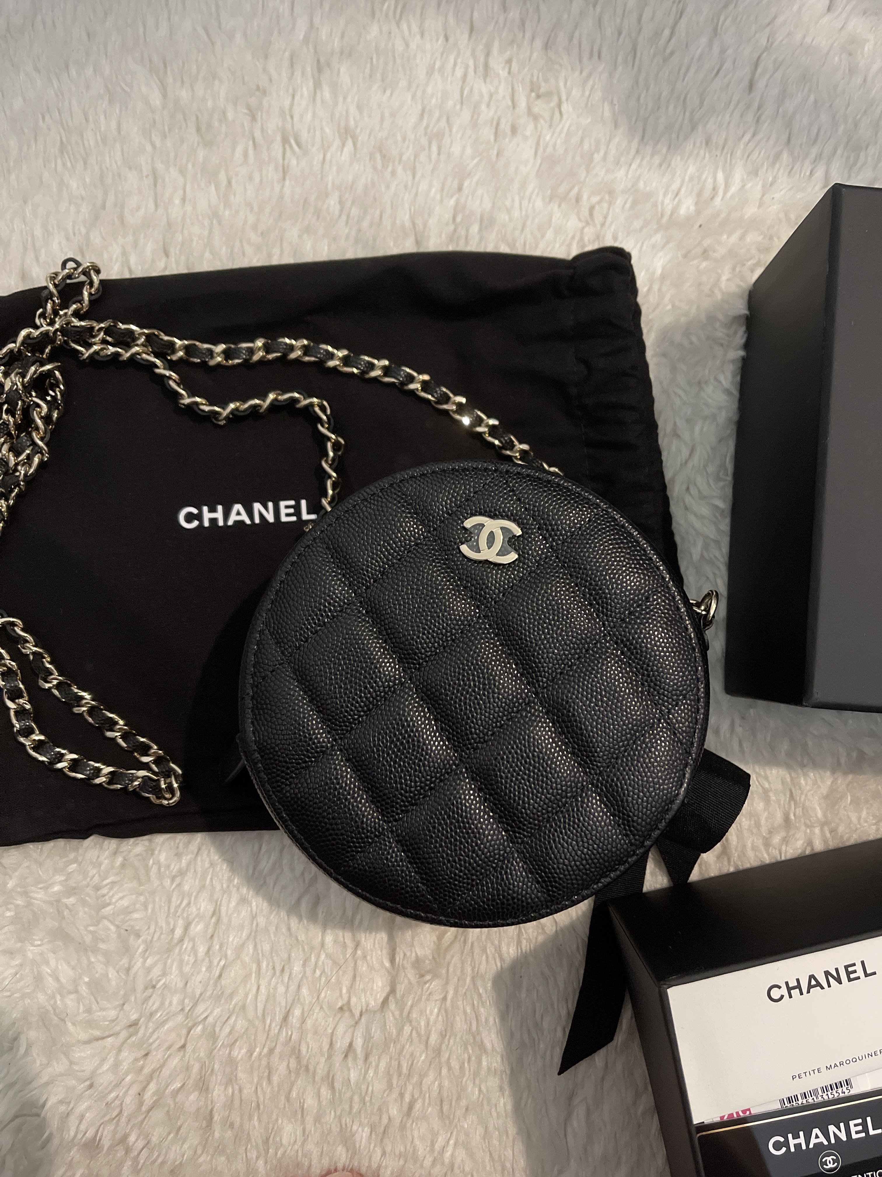 Classic clutch with clearance chain chanel round