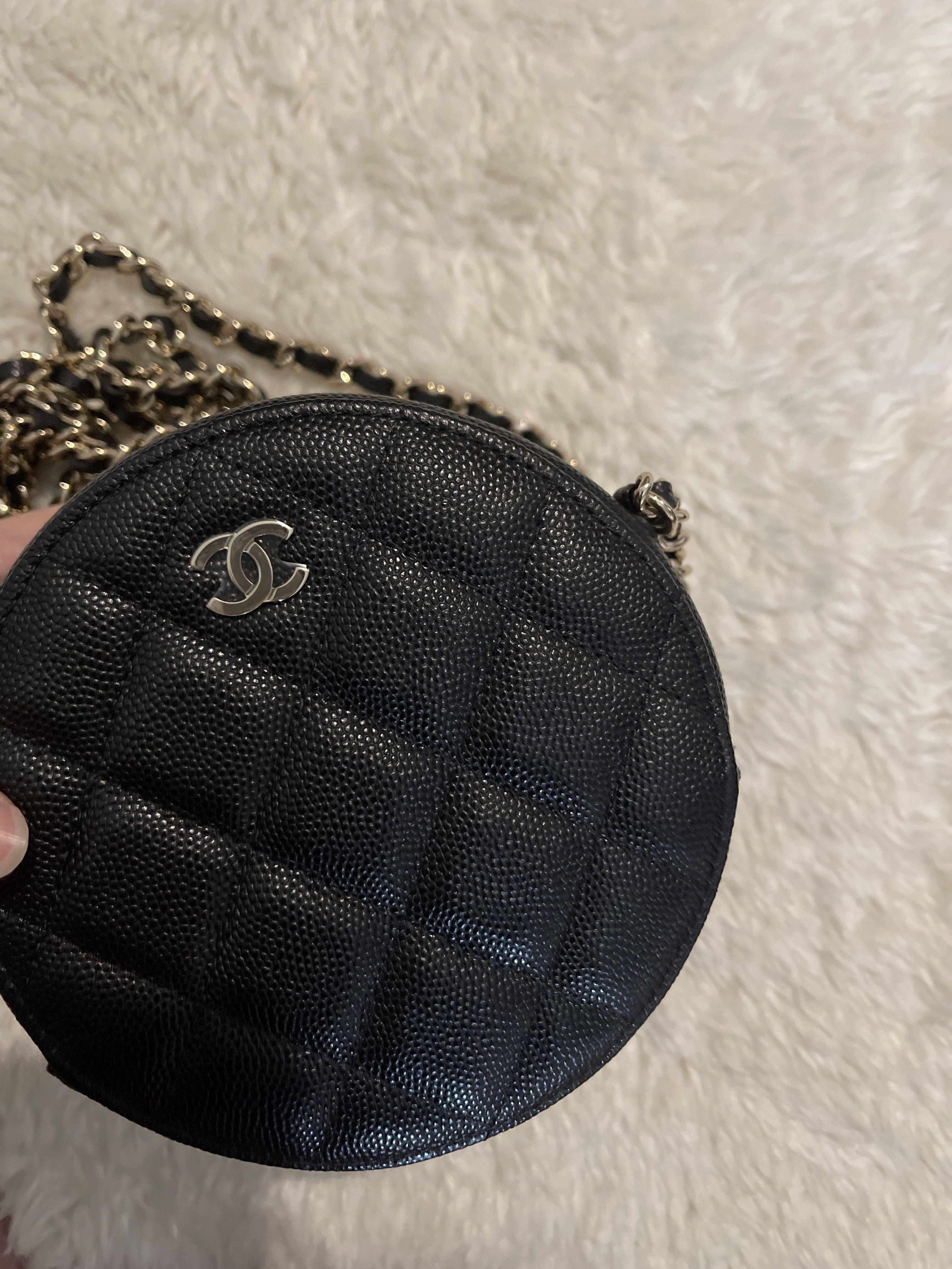 Chanel round classic clutch with chain sales