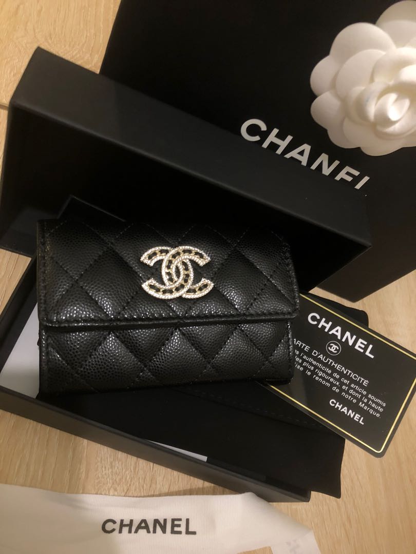 chanel flap card case wallet