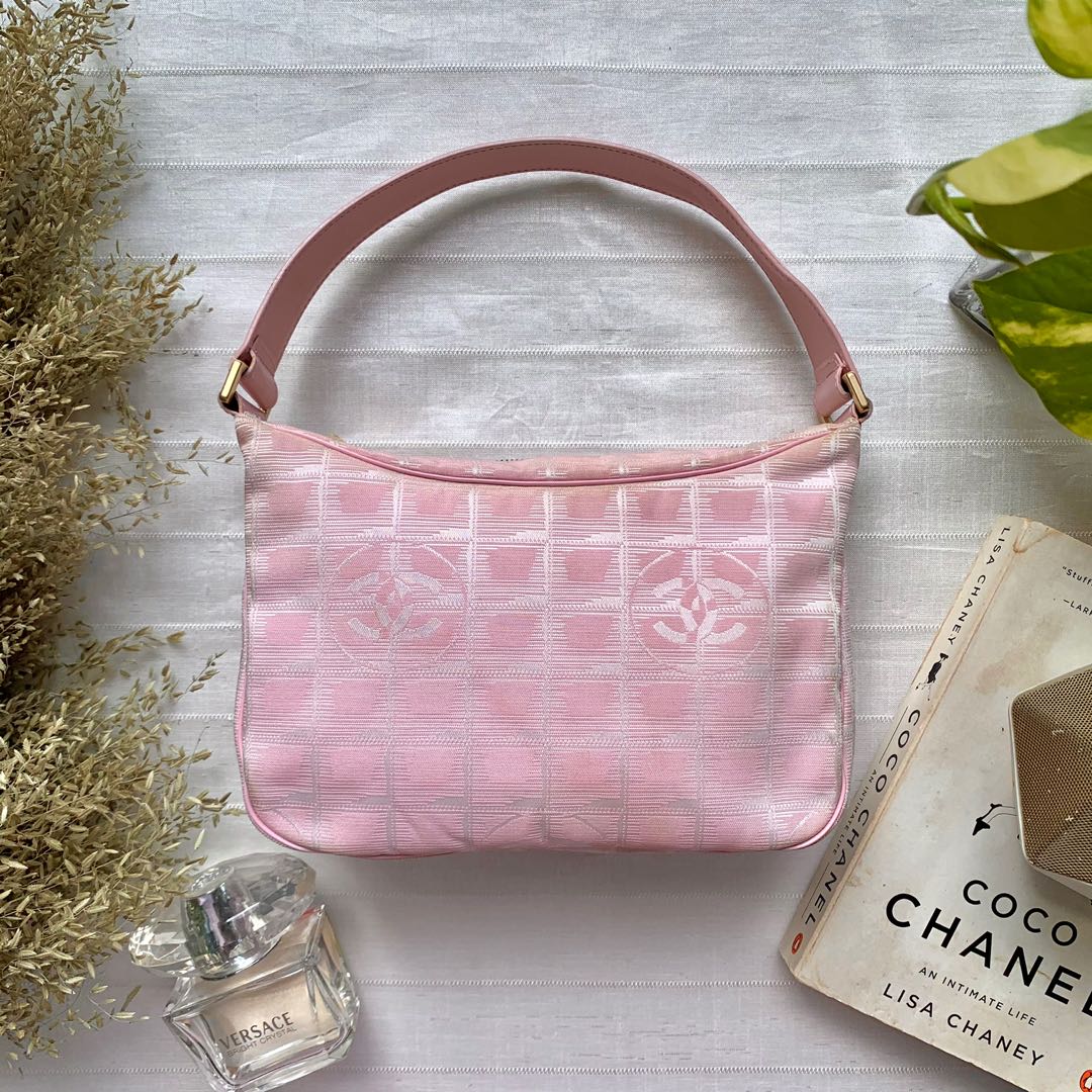 pink chanel tote small