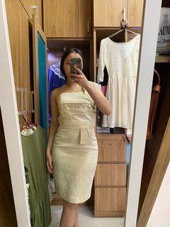Ciel Gold Cocktail Dress