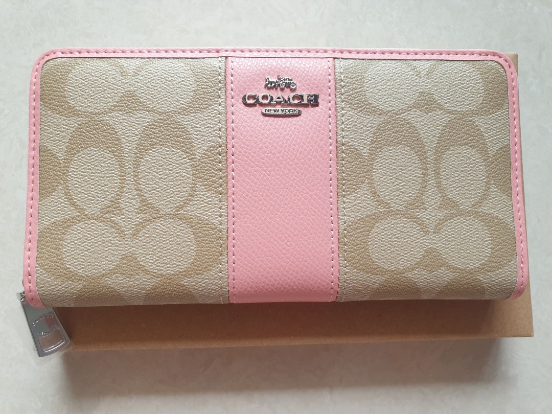 blush coach wallet