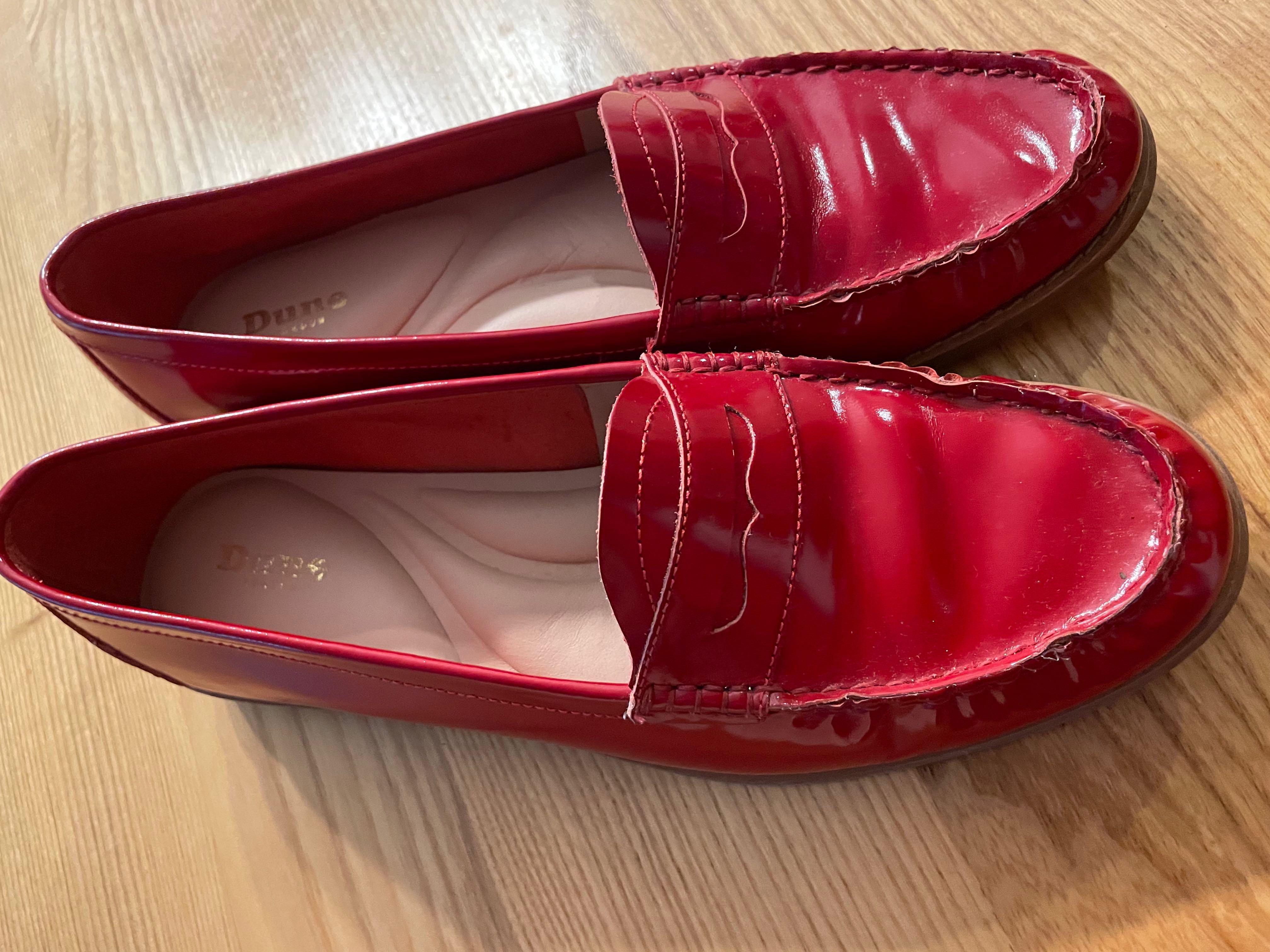 Red penny loafers best sale womens