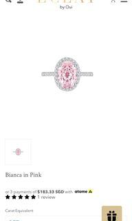 Eclat by oui - Bianca ring 3ct Pink diamond stimulant