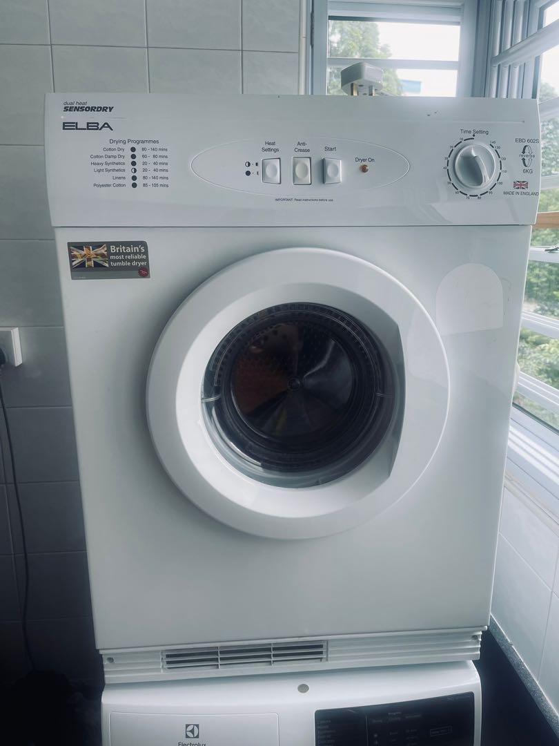 ELBA EBD 602S TUMBLE DRYER 6KG, TV & Home Appliances, Washing Machines