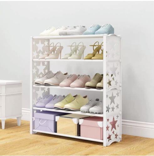 eLiving 5 Layers Shoe Rack Shoe Cabinet Shoe Organizer Metal Shoe Rack Plastic Shoe Storasge Outdoor 5 Tier SG STOCK LM2075 Furniture Home Living Furniture Shelves Cabinets Racks on Carousell