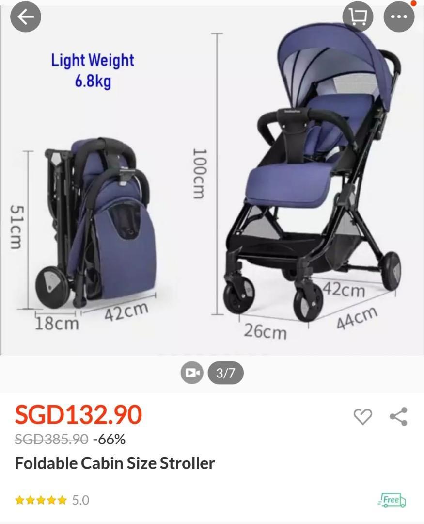 Cabin top size pushchair