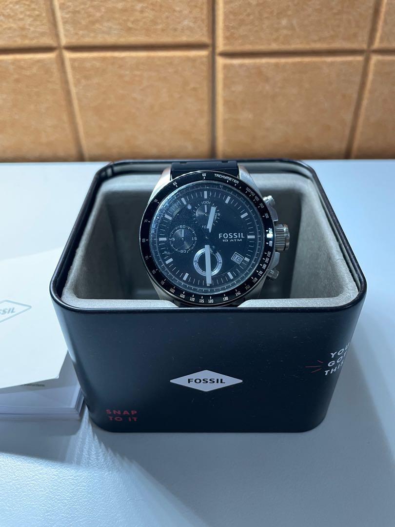 Fossil CH2573IE Men Watch Chronograph Analog Black Silicone Men s