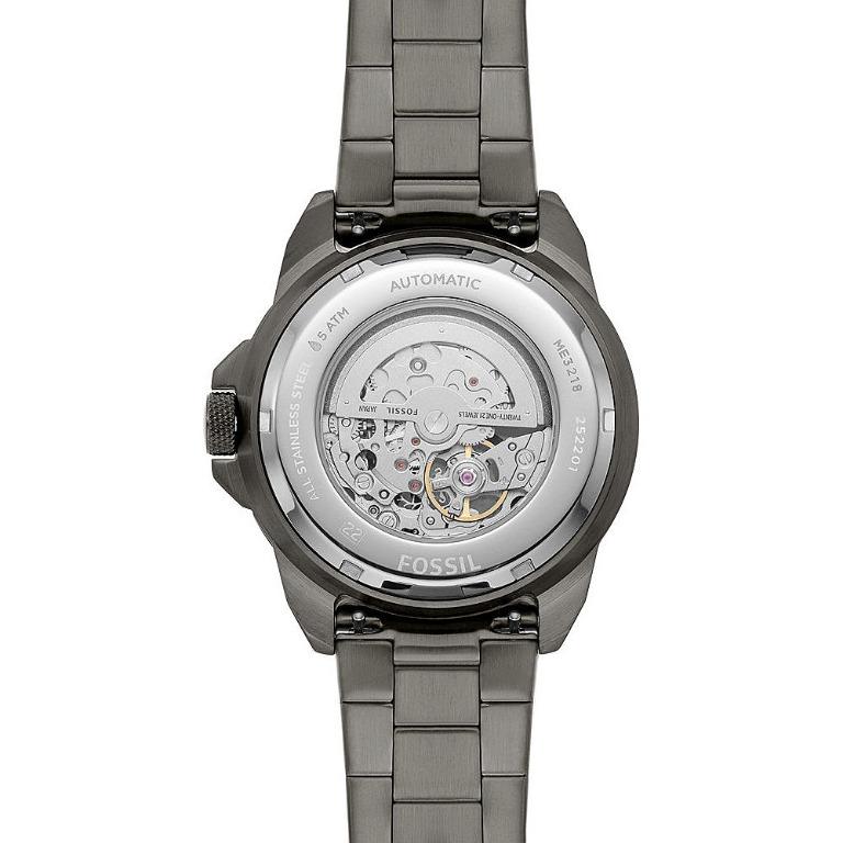 Fossil ME3218 Bronson Automatic Smoke Stainless Steel Skeleton Men s Watch