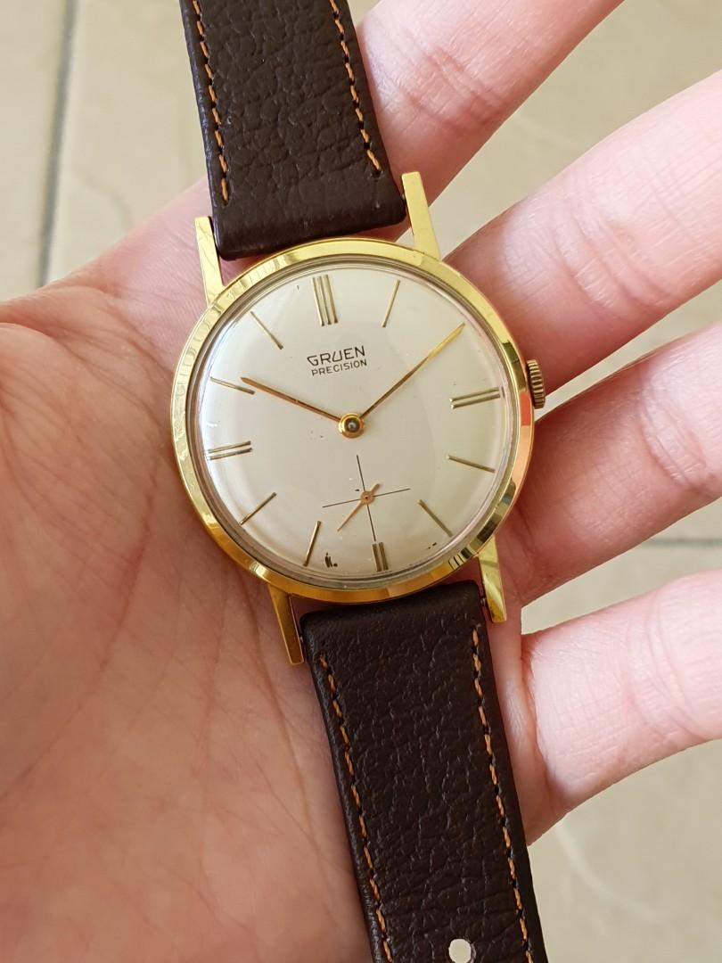 Gruen Precision sub second James Bond vintage watch rare