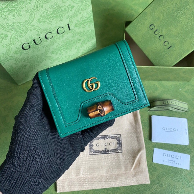 Gucci Diana card case wallet, Luxury, Bags & Wallets on Carousell