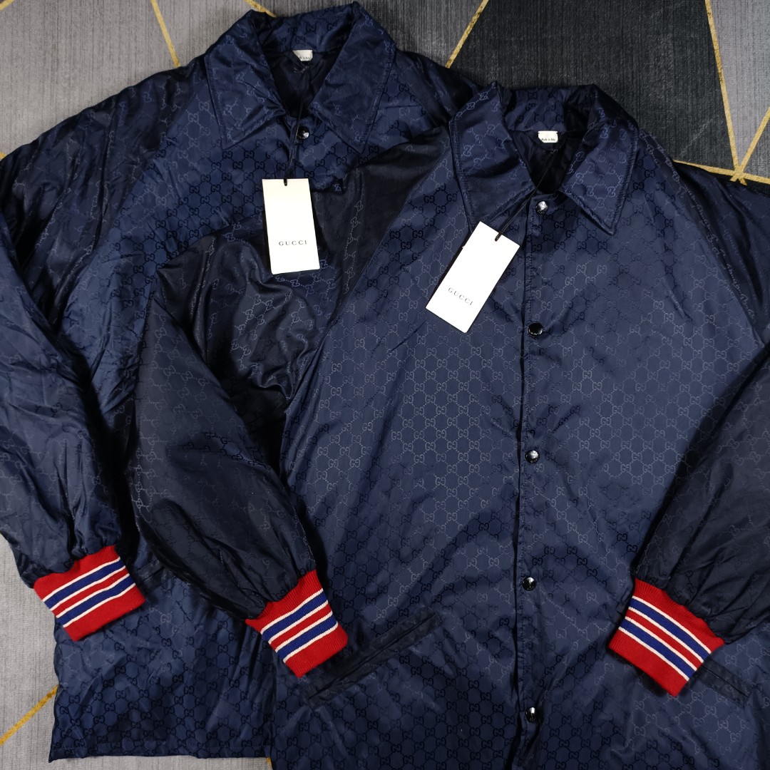 Gucci GG Jacquard Coach Jacket Men s Fashion Coats Jackets and