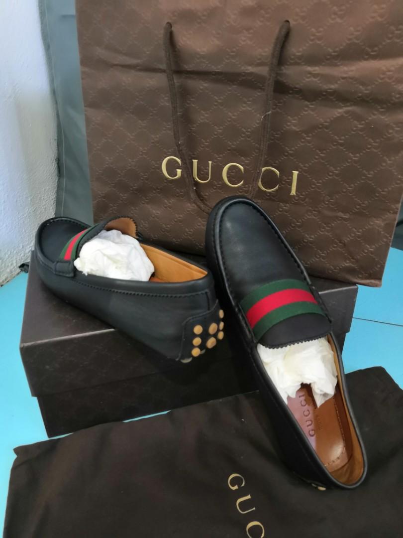 Kasut Gucci Loafers Leather, Men's Fashion, Footwear, Dress shoes on  Carousell