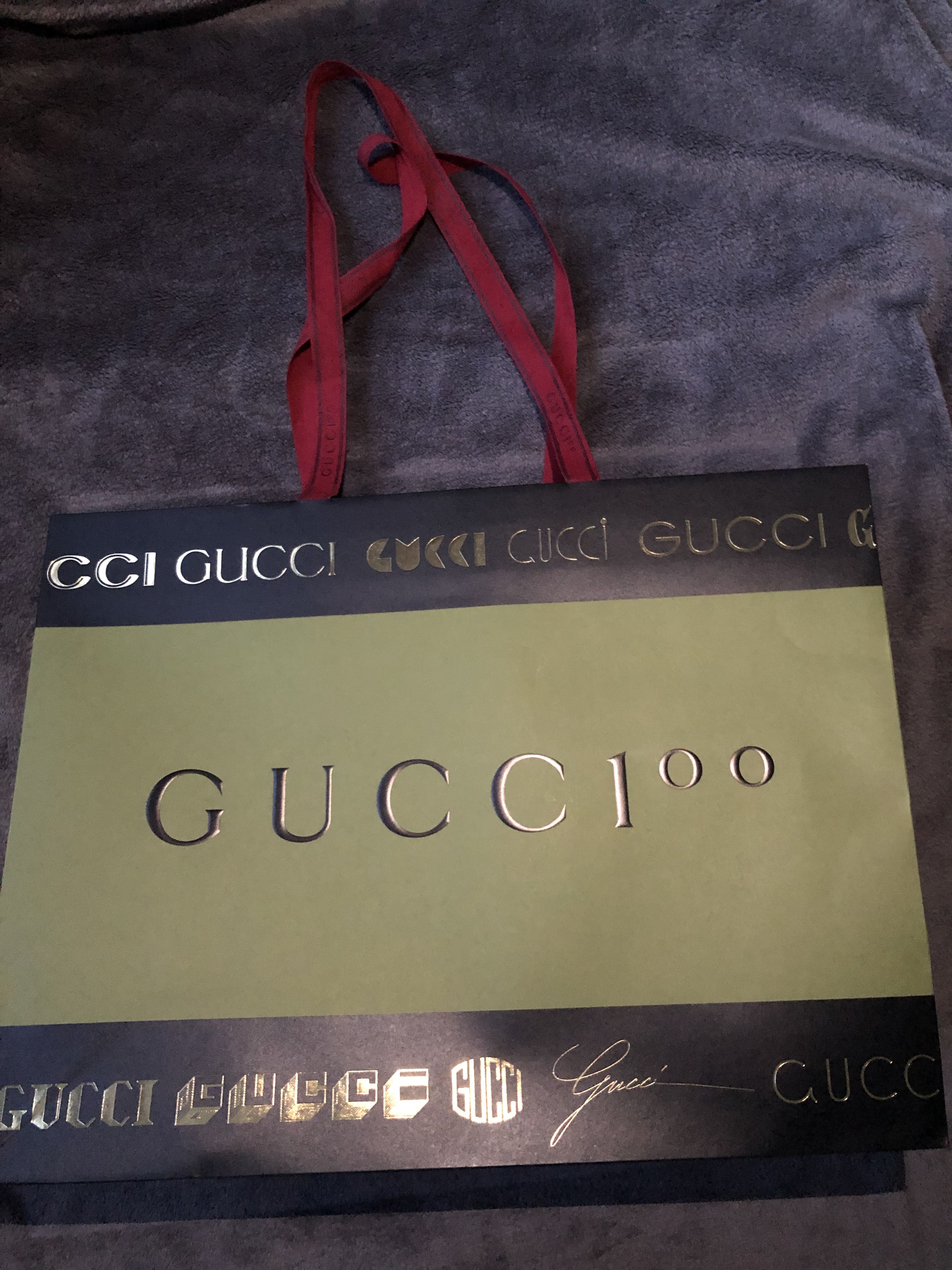 Gucci Paper Bag (Large) Green Limited 100 Years, Women's Fashion