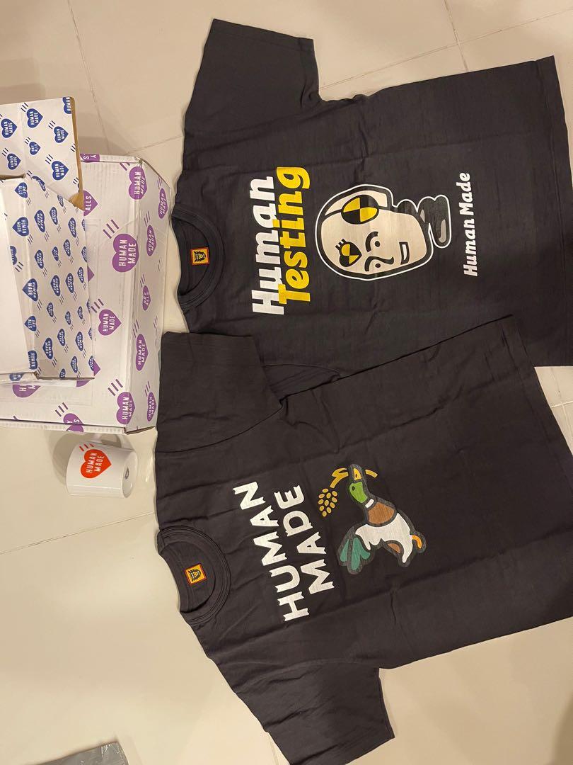 Human made human testing (Category: Tops) located in Singapore. Submitted by rainmaker0204 (Listing ID 1152154149, Image 2). Description: 100% authentic Size M 1 x black human testing tee ($179) 1 x White human testing tee (179) 1 X black Flying duck tee ($159) (SOLD) 1 X white big heart tee ($159) (SOLD) 1 X black big heart tee ($159) (SOLD) 1 X mug ($45) Nigo heads up Japanese fashion label Human Made alongside his revolutionary streetwear bran