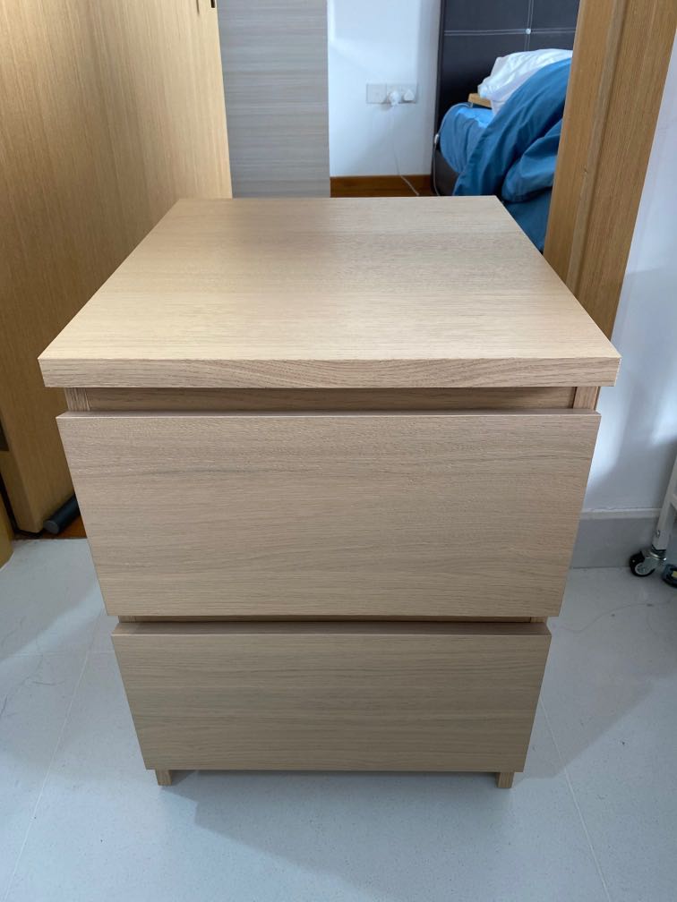 Ikea bamboo bedside table, Furniture & Home Living, Furniture, Shelves