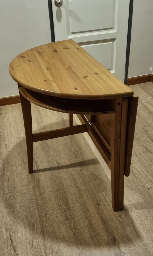 Ikea Half Moon extendable table, Furniture & Home Living, Furniture ...