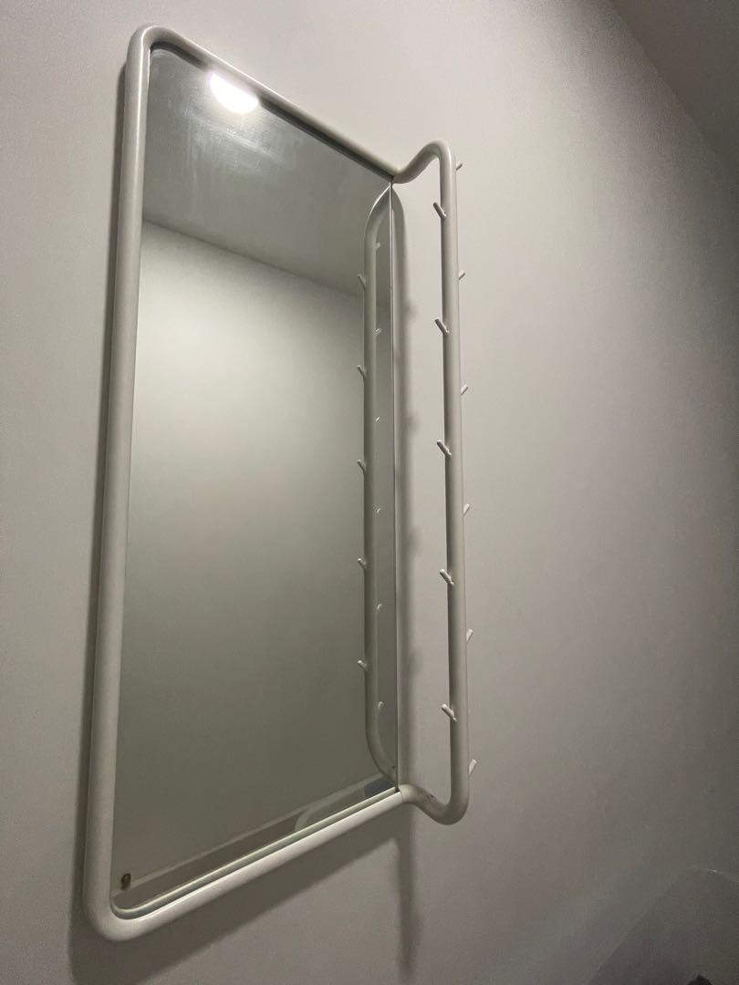 Ikea wall Mirror with hooks and holders, Furniture & Home Living, Home