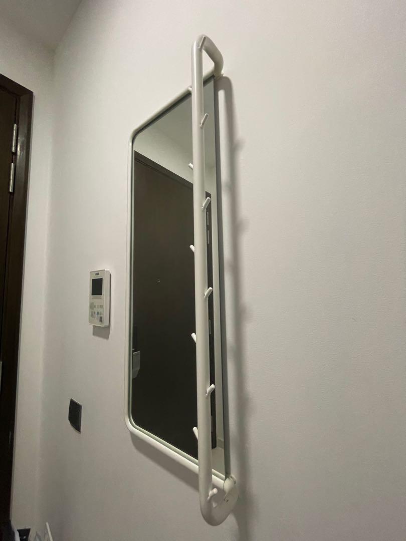 Ikea wall Mirror with hooks and holders, Furniture & Home Living, Home
