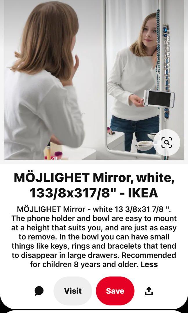 Ikea wall Mirror with hooks and holders, Furniture & Home Living, Home