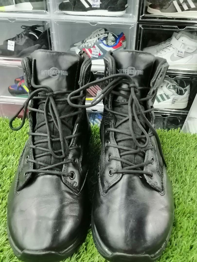 Interceptor Tactical Boots Black 9UK 43eur 27.5cm Men s Fashion