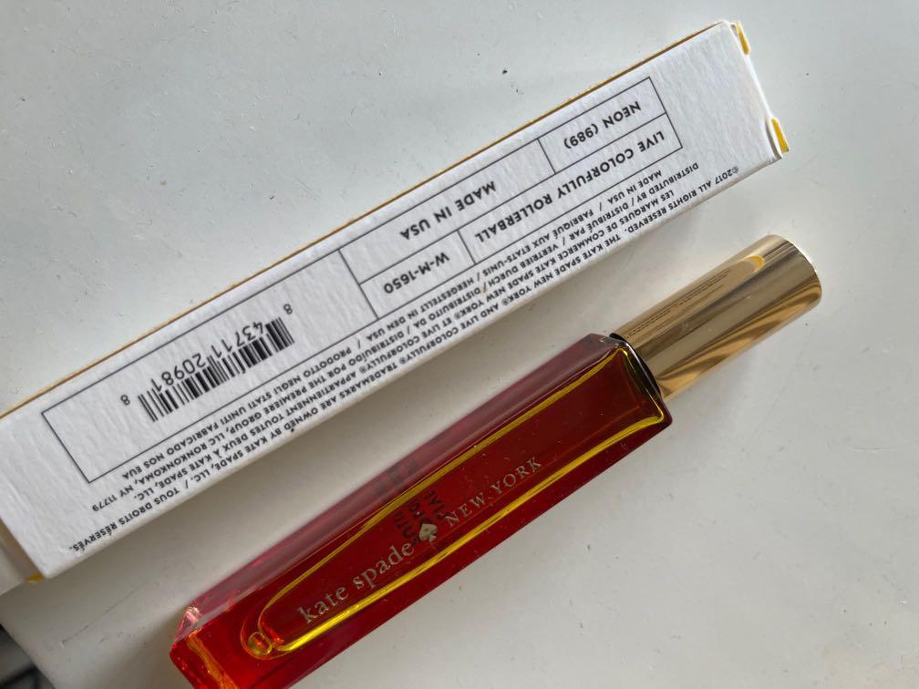 Kate spade live colorfully perfume rollerball eau de parfum roll-on (Category: Fragrance & Deodorants) located in Quezon City. Submitted by iyaoo (Listing ID 1152802809, Image 3). Description: Used kate spade rollerball perfume authentic 10ml / .34 fl oz travel size .