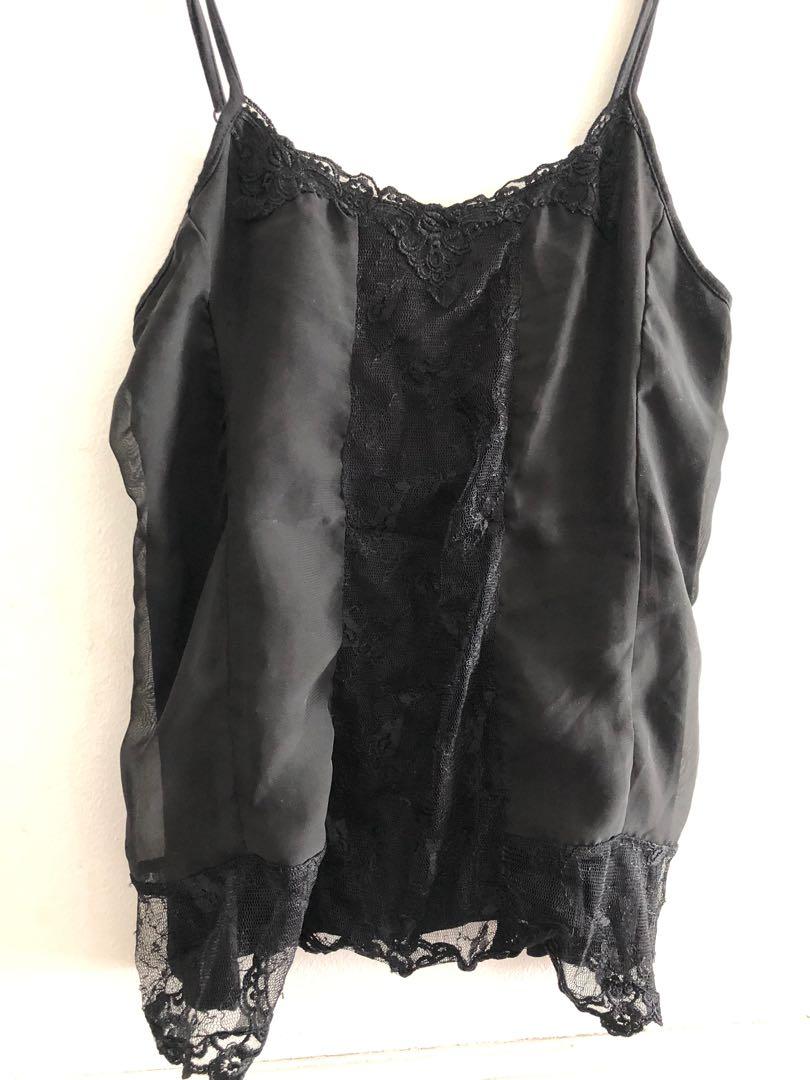 Lace Spaghetti Top (Category: Sleeveless) located in Taguig. Submitted by declutteringthings0908 (Listing ID 1152897673, Image 1). Description: RFS: decluttering MOP: BPI, BDO, or GCash.