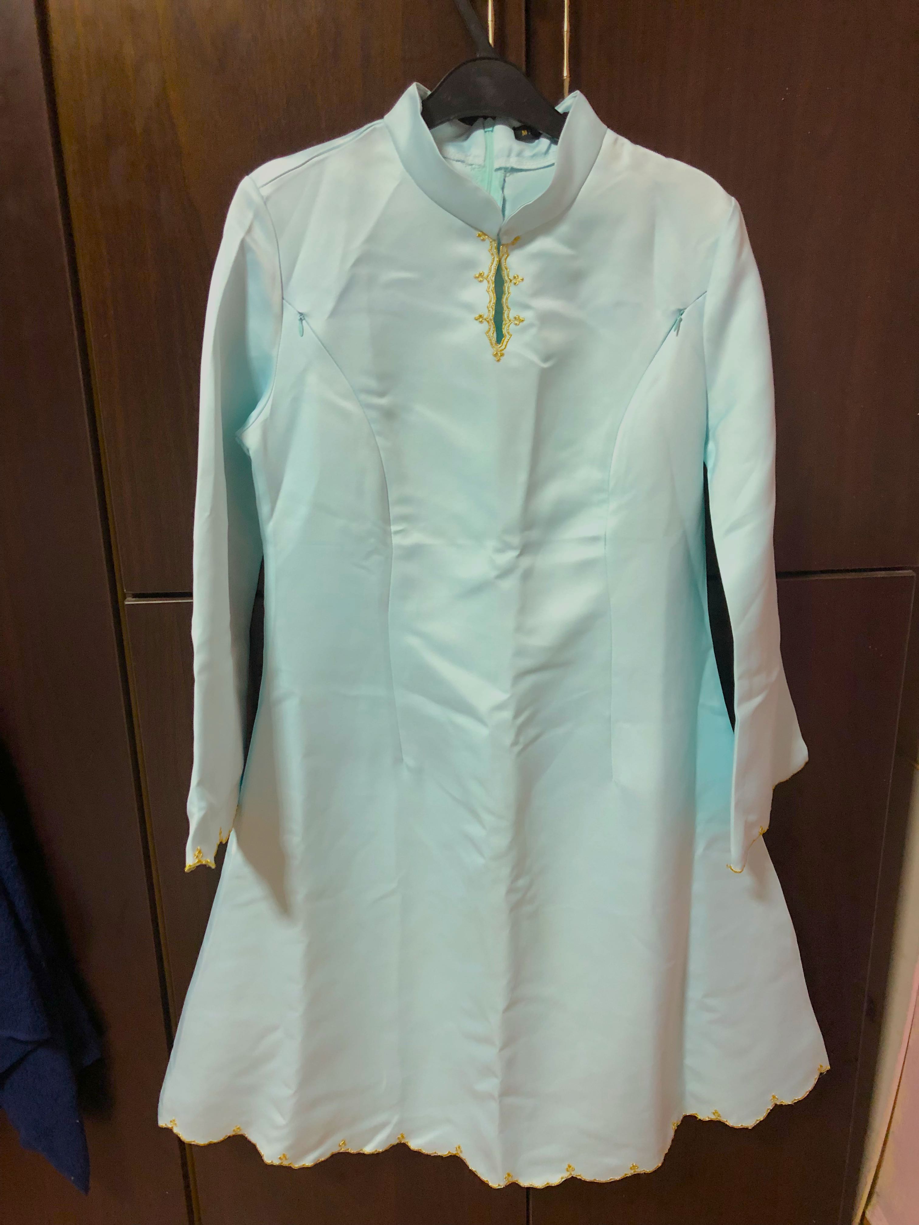 Light Blue Kurung Set, Women's Fashion, Muslimah Fashion, Baju Kurung
