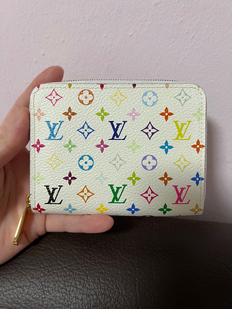 Louis Vuitton zippy coin purse/ wallet white multi colour, Women's Fashion,  Bags & Wallets, Wallets & Card Holders on Carousell
