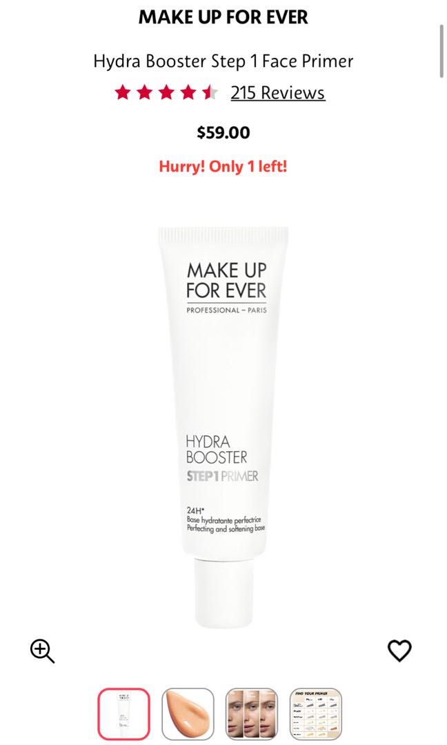 Make Up Forever Hydra Booster Step 1 Face Primer, Beauty & Personal