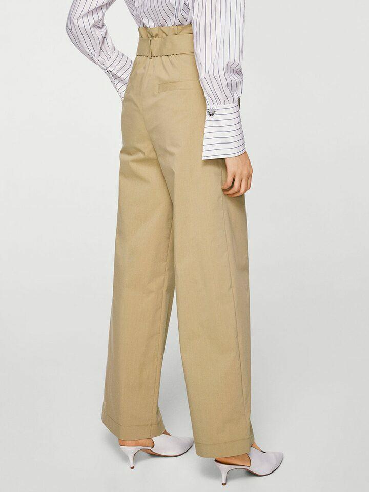 Mango Paper Bag Trousers, Fesyen Wanita 