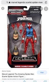 Marvel Legends Scarlet Spider-man with Both Heads of Rhino BAF included