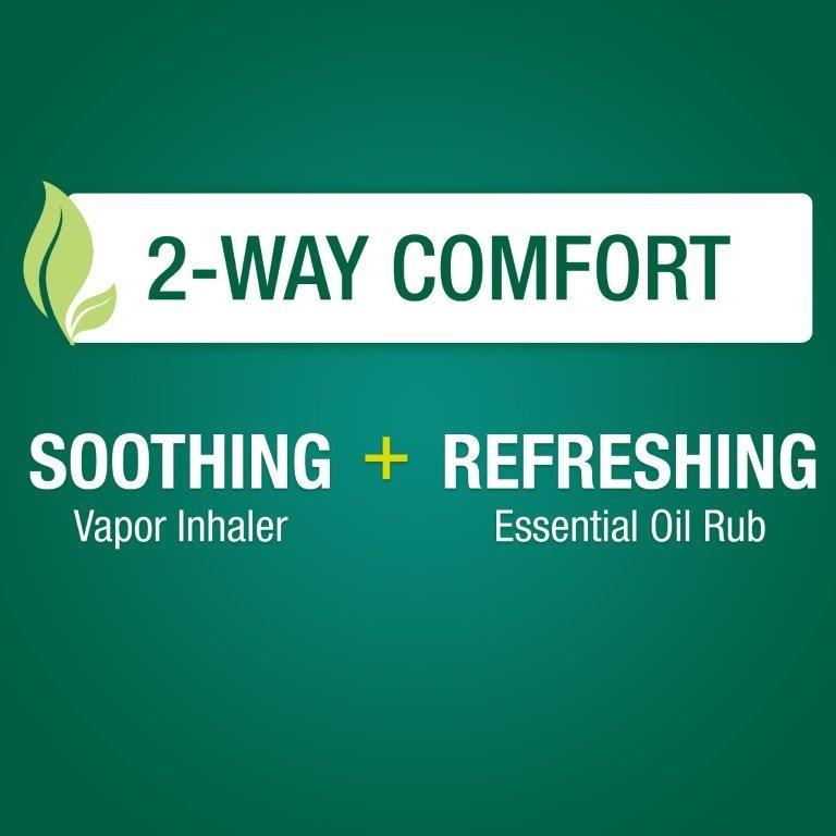 Mentholatum VaporDuo 2 in 1 Vapor Inhaler & Essential Oil Rub ...