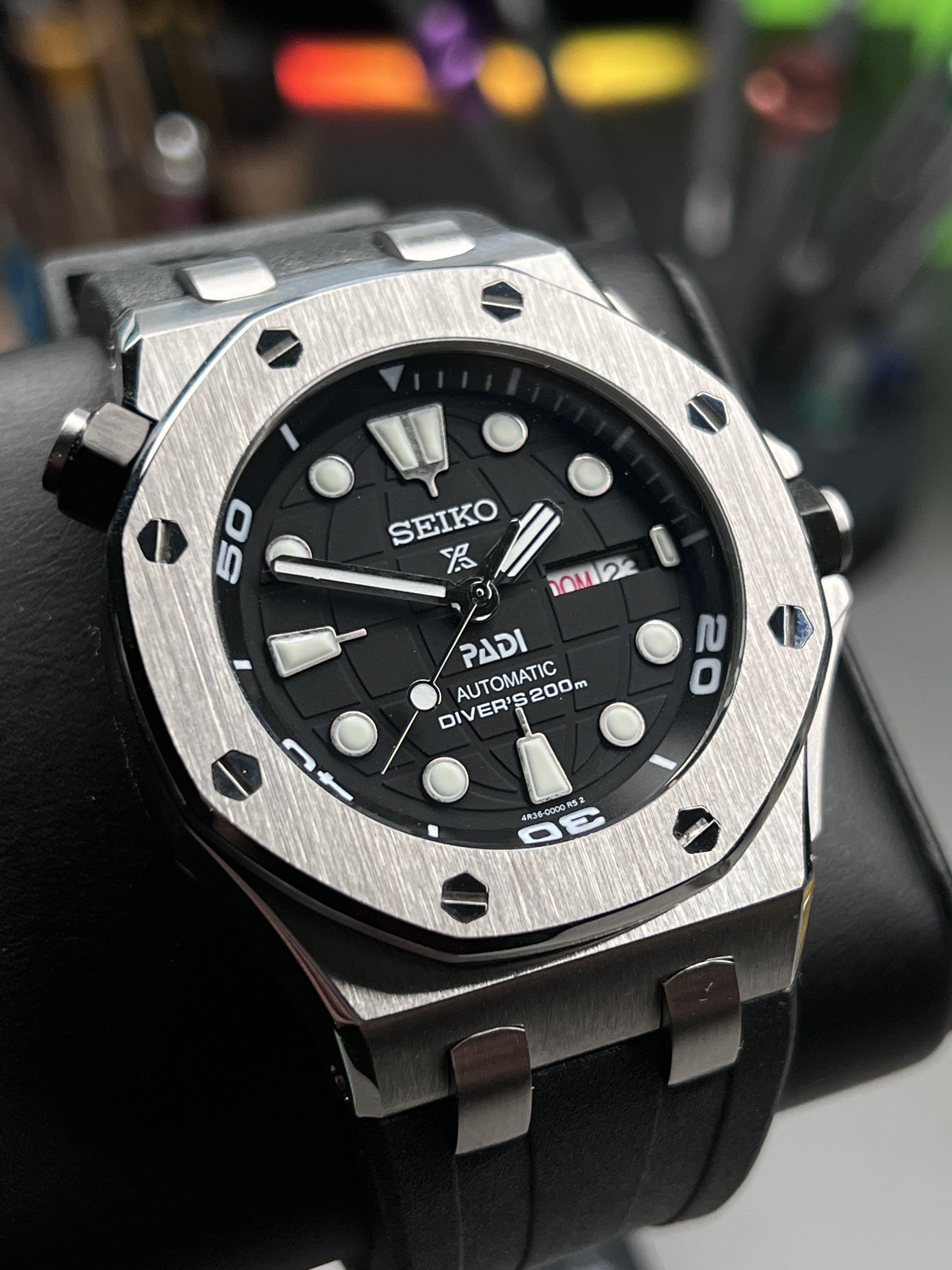MOD] 46MM Seiko Royal Oak with NH35 Movement, Men's Fashion, Watches &  Accessories, Watches on Carousell