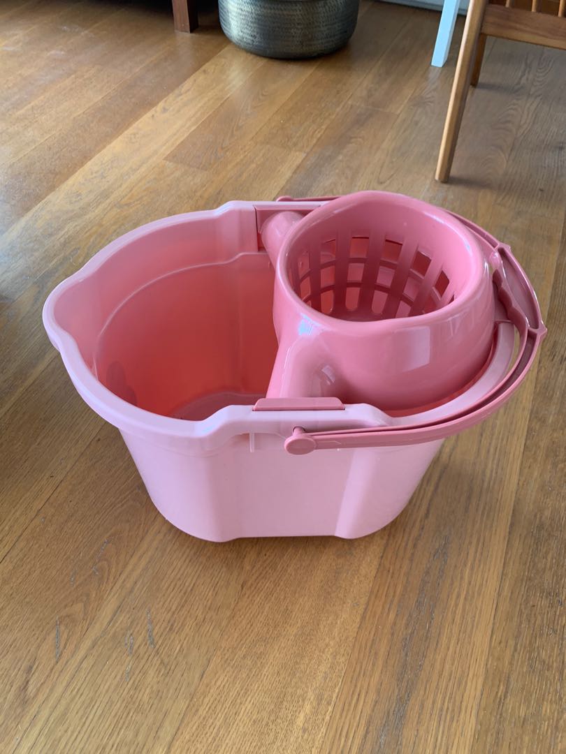 Millennial Pink Mop bucket, Furniture & Home Living, Cleaning