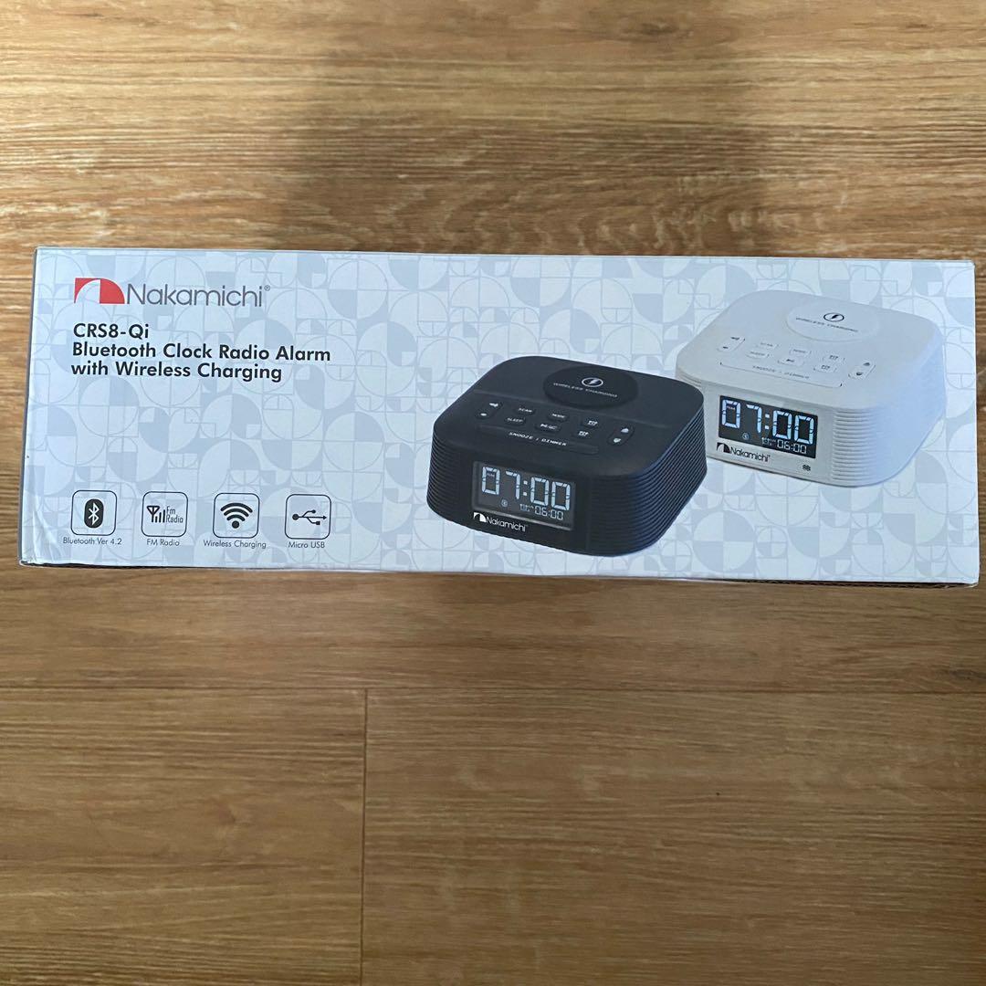 Nakamichi CRS8Qi Bluetooth clock radio alarm with wireless charging, Everything Else on Carousell